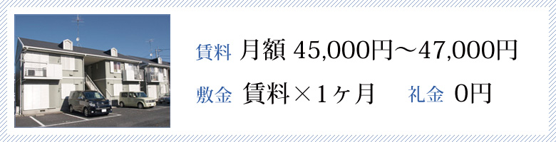 ハイツ中由・料金